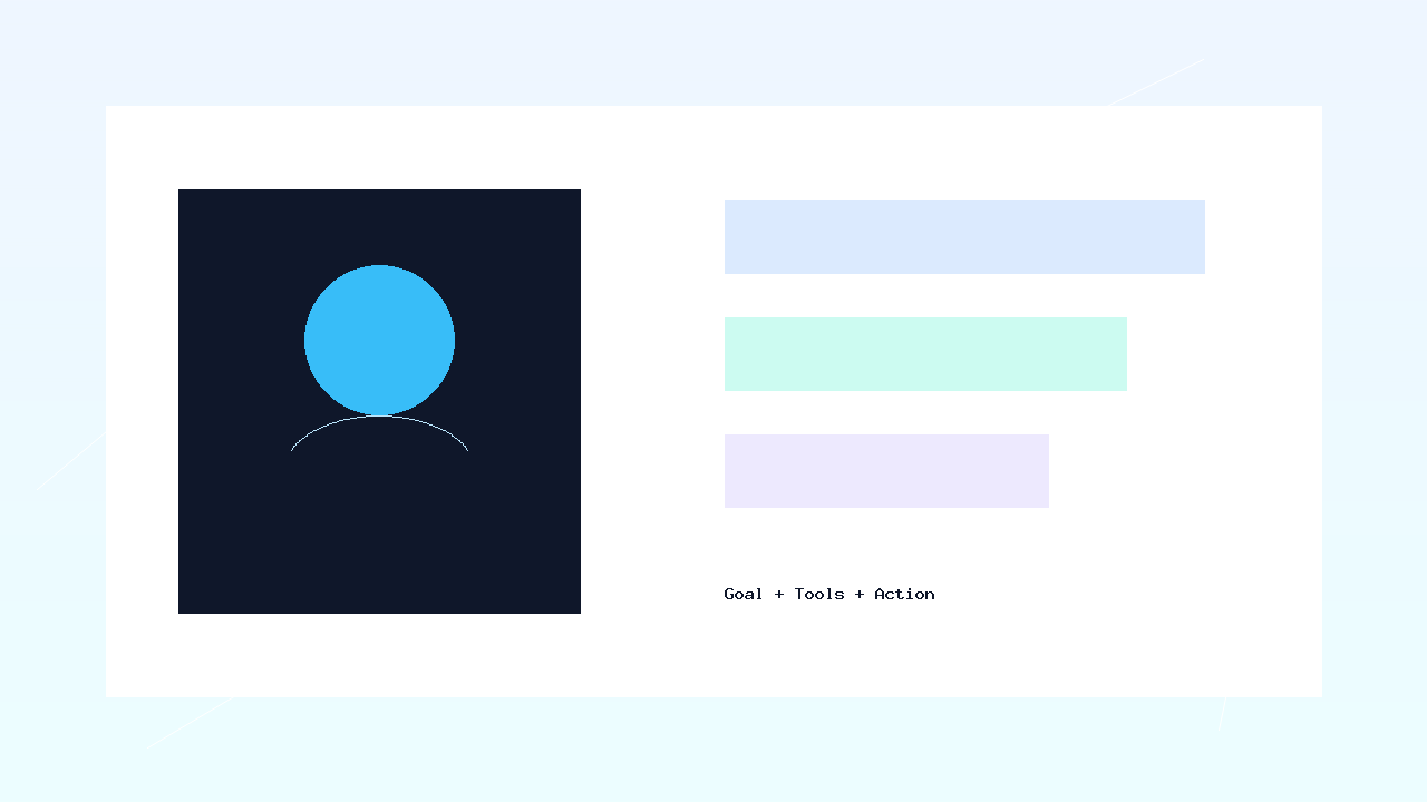 AI assistant interface using tools to complete digital tasks