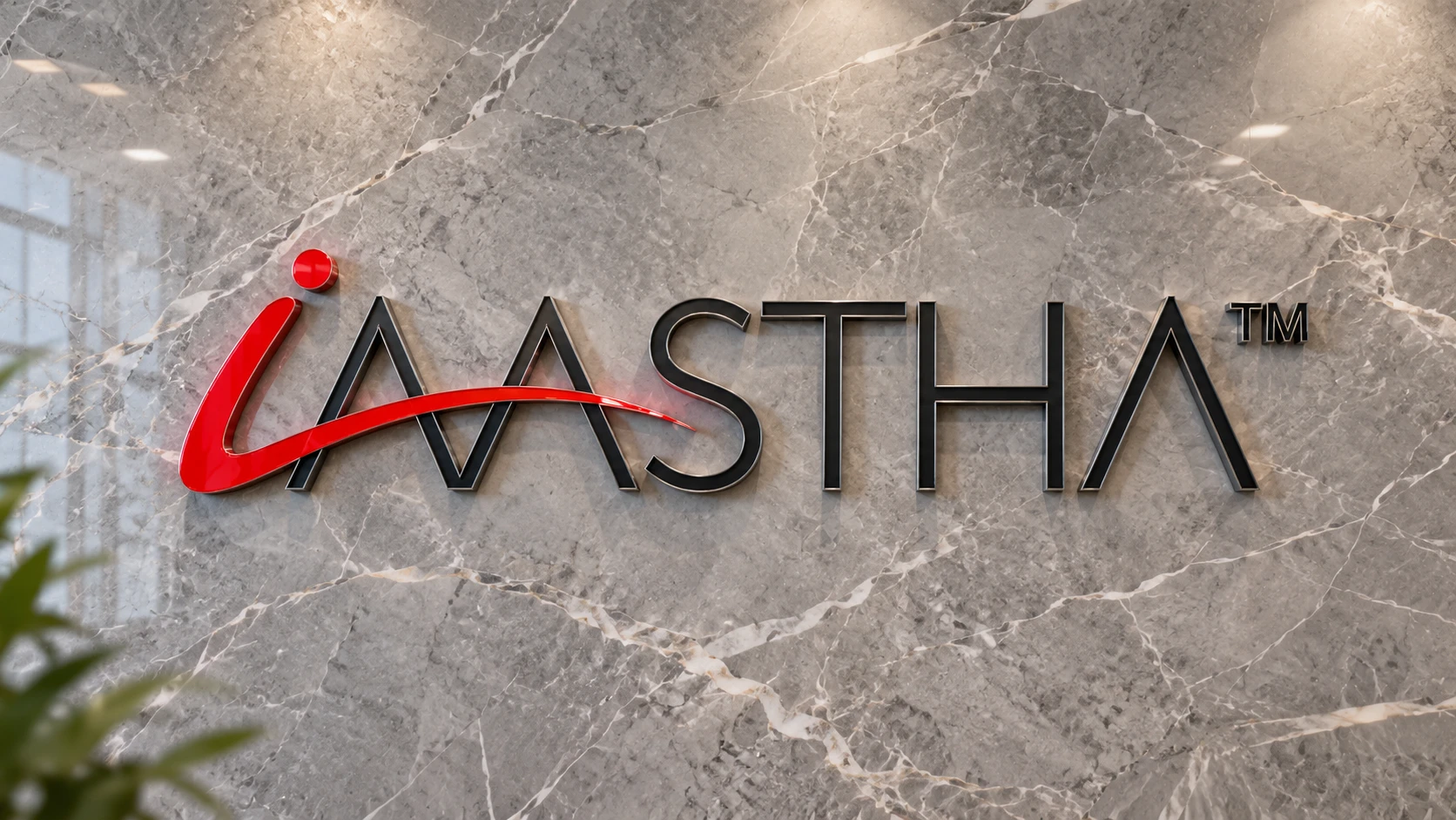iAastha logo on wall